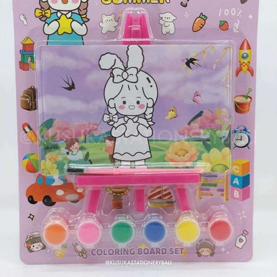 ilearnngrow Coloring Board Set for Kids | Creative Fun with Paints & Brushes (6+)(Multicolor)