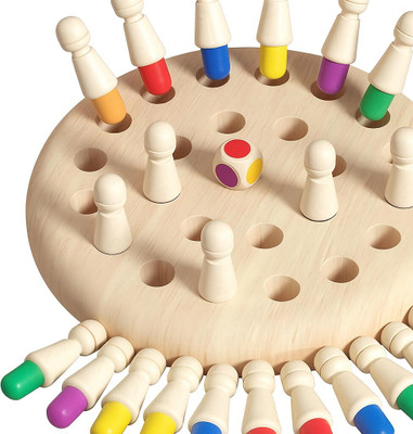 AJDK MART wooden Match Stick Chess, Funny Block Board Game, Early Educational Toy for Kids(30 Pieces)