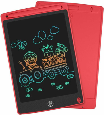 wamiprax LCD Writing Tablet Pad 8.5 Inch Color Line E-Writing Electronic Board ( red)(Red)