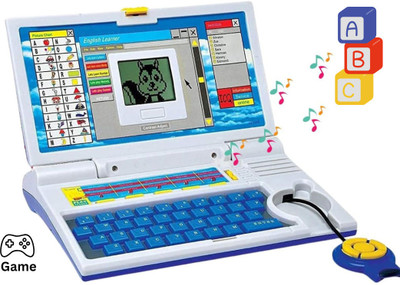 viksid Educational Laptop for Kids Toys, 20 Fun Computer Activities Learning Machine(Blue)