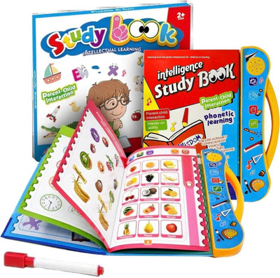 Kidzfun Intelligence Study Book Sound Book English Learning E-Book for Children(Multicolor)