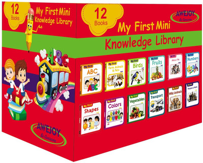 AWEJOY My First Knowledge Library: 12 Board Books -Preschool Learning & Development Kit(Multicolor)