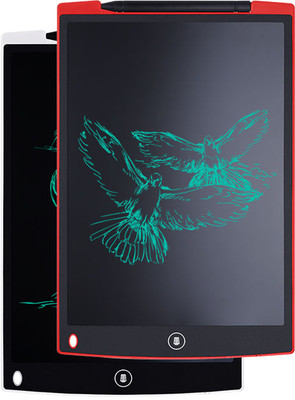WRADER 12 Inch LCD Writing Tablet with Pen for Kids LCD Writing Board Combo Pack of 2(Red, Black)
