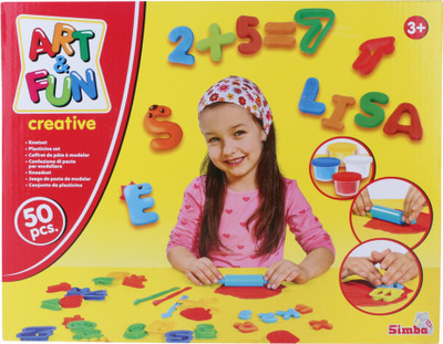 SIMBA Art and Fun Dough ABC Alphabets and Numbers Kids Play Set(Multicolor)