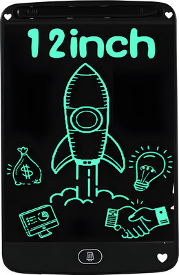 VMV FUZON 12inch LCD Writing Pad For Kids ReWriting Paperless Electronic Digital Slate V34(Black)
