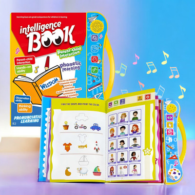 SNM97 Intelligence Book for Kids–Touch & English Letters & Words Learning toys C_44(Multicolor)