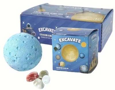 Birthday Popper Gemstone Dig it Out Space Excavation Kit | Set of 12 | Fun & Educational Toys(Blue)