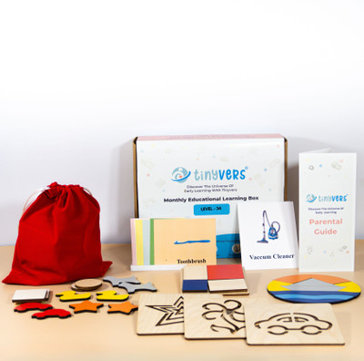 Tinyvers Level 34 Montessori Child Development & Puzzles/Problem Solving Toys (34 Months)(Multicolor)
