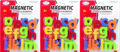 NEXAWAVE Pack of 3 Magnetic Small Alphabet abcd(Multicolor)
