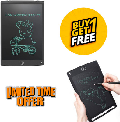VMV FUZON LCD Writing Board Slate Drawing Record Notes Digital Notepad (Pack of 2)(Multicolor)