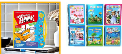 KC COLLECTION Combination Pack: Study Book (Intellectual Learning) & Magic Water Book(Multicolor)