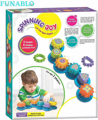 FUNABLO Spinning Joy - A Shape ‘N’ Spin Gear Sorter. A Developmental Activity.(Multicolor)