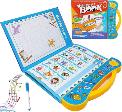 BloomiFy Electronic Activity Book With English Alphabets & Numbers Words Rhymes(Multicolor)