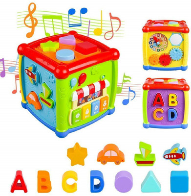 LONGMIRE Activity Fancy Cube Shape Sorting Play for Toddlers and Kids (Multicolor)(Multicolor)
