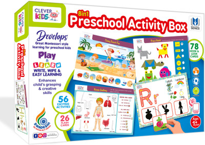 RATNA'S 8in1 Preschool Activity Kit early Learning & Education with 56 Activities(Multicolor)