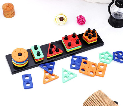 PSA zone Sorter Column Puzzle Stacking Toy Set(Multicolor)