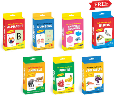 gurukanth Educational Flash Cards for kids Combo Set of 6(Multicolor)