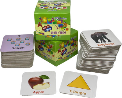 gurukanth All in One Flash Cards for Kids (Non-Tearable flashcards - Water Proof)(Multicolor)