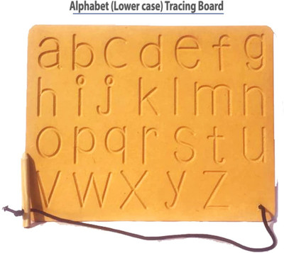 SHALAFI Small Alphabets Hand Writing Practice Tracing Slate Toy Educational Slate Board(Beige)