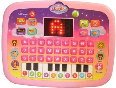 Kmc kidoz Laptop with LED Screen Music Fun Toy Activities Computer Plus Piano for Kids(Multicolor)