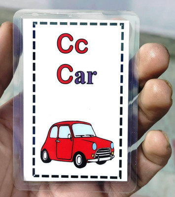 vinayak computers English Alphabets Hard Laminated Flash Cards 26 Cxards(Multicolor)