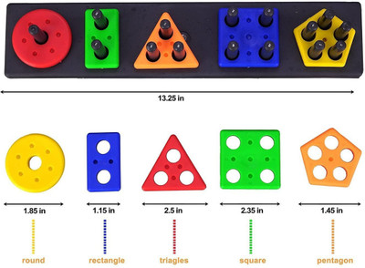 LEVIATHAN Learn With Fun Smart Activity Fun and Learning Geometrics(Multicolor)
