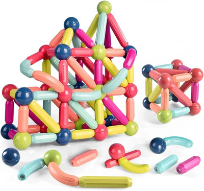 Neelkanth Magnetic Sticks Building Blocks for Kids Brain Toys 36 Pcs(Multicolor)