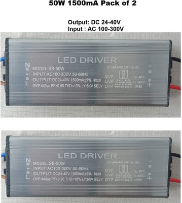 Ansh Enterprise 50W-1500mA LED Driver Pack of 2 LED Driver
