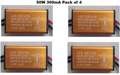 Ansh Enterprise 50W-300mA LED Driver Pack of 4 LED Driver