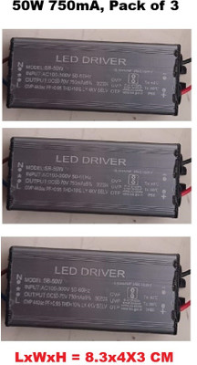 Ansh Enterprise 50W 750mA, LED Flood/Street Light Driver Pack of 3 LED Driver