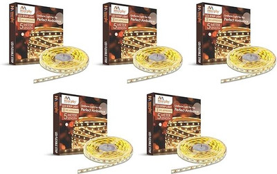 MURPHY 300 LEDs 5 m White Steady Strip Rice Lights(Pack of 5)