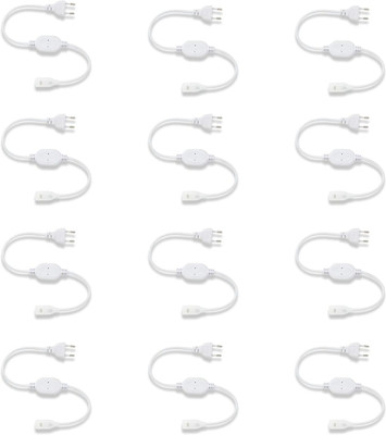 MURPHY 220V AC PIN Connector/Adaptor/Cable for LED (120 LED/M) Rope Light (Pack of 12) LED Driver