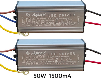 ASTER LITE 50W LED Driver For Street Light and Flood Light 1500mA (Pack of 2) LED Driver