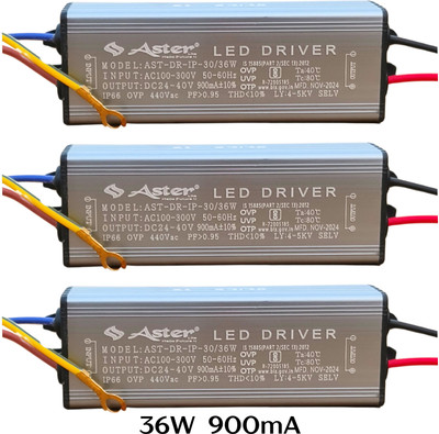 ASTER LITE 36W LED Driver 900mA For Street Light and Flood Light (Pack of 3) LED Driver