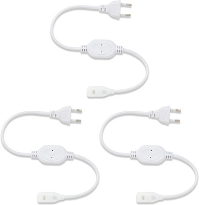 MURPHY 220V AC PIN Connector/Adaptor/Cable for LED (120 LED/Mtr) Rope Light (Pack of 3) LED Driver deal from flipkart