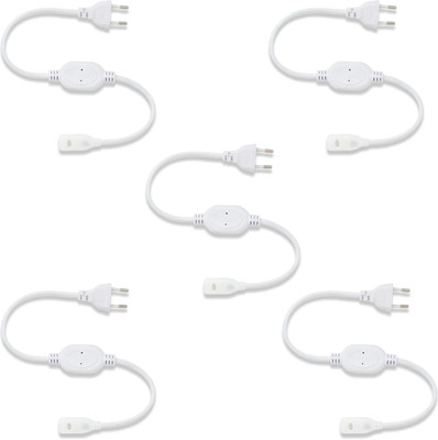 MURPHY 220V AC PIN Connector/Adaptor/Cable for LED (LED/Mtr) Rope Light (Pack of 5) LED Driver deal from flipkart