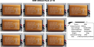 Ansh Enterprise 50W-300mA LED Driver Pack of 10 LED Driver
