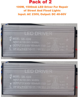 Ansh Enterprise 100W 1500mA LED Driver For Street Light And Flood Light Pack of 2 LED Driver