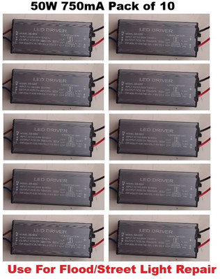 Ansh Enterprise 50W_750mA LED Flood Light Driver For Repair (Pack of 10) LED Driver