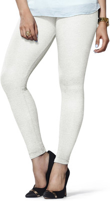 Lyra Ankle Length  Ethnic Wear Legging(White, Solid)