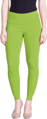 Lyra Ankle Length  Western Wear Legging(Green, Solid)