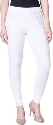 Lyra Churidar  Ethnic Wear Legging(White, Solid)