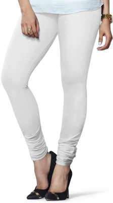 Lyra Churidar  Ethnic Wear Legging(White, Solid)