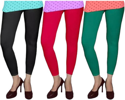 Sanzzy Ankle Length Western Wear Legging(Multicolor, Solid)
