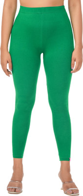 LoveiT Ankle Length Western Wear Legging(Green, Solid)