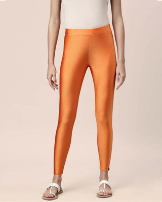 Orange65 Ankle Length  Western Wear Legging(Gold, Solid)