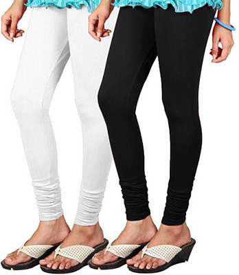 sr enterprises Churidar  Ethnic Wear Legging(Black, Solid)