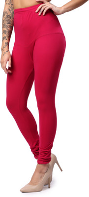 Keviv Churidar  Ethnic Wear Legging(Pink, Solid)