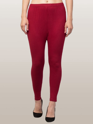 HouseOfCommon Western Wear Legging(Maroon, Solid)