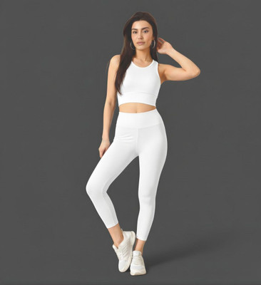 PickALook Ankle Length Western Wear Legging(White, Solid)